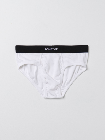 Tom Ford Stretch Cotton Briefs In White