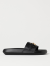 VERSACE SLIDES IN LEATHER WITH MEDUSA,E63366002