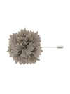 LANVIN LANVIN TEXTURED FLOWER BROOCH - GREY,AMCJMOEILVARA1712157204