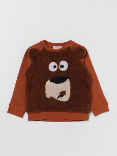 Stella Mccartney Kids Boys Brown Organic Cotton Bear Sweatshirt