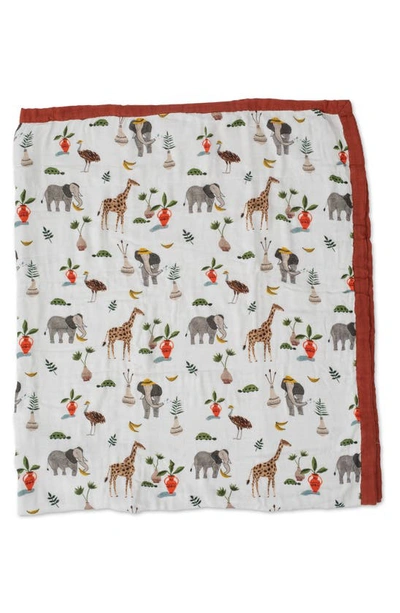 Little Unicorn Deluxe Muslin Quilted Throw In Safari Social