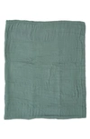 Little Unicorn Deluxe Muslin Quilted Throw In Sage
