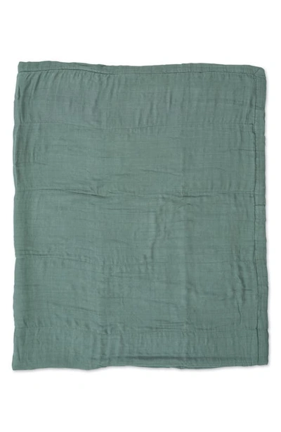 Little Unicorn Deluxe Muslin Quilted Throw In Sage