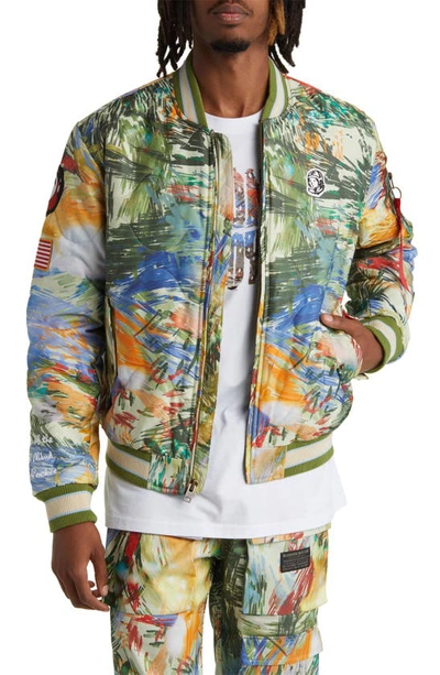 Billionaire Boys Club Sensory Quilted Bomber Jacket In Multicolor