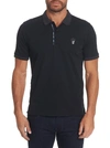 Robert Graham Lucifer Short Sleeve Polo In Black