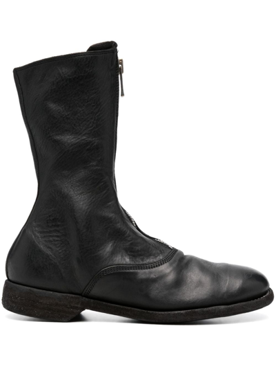 Guidi Zip-up Ankle Boots In Black
