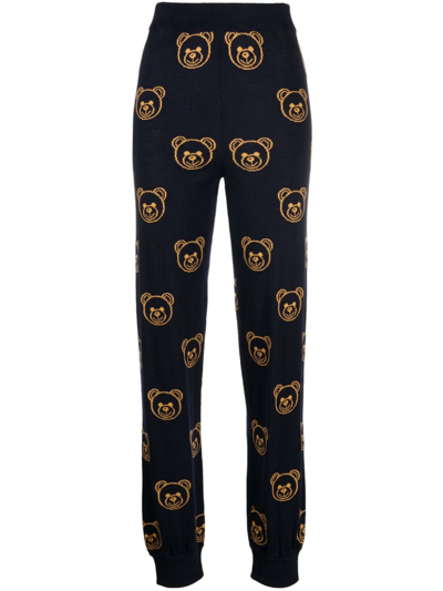 Moschino Teddy Bear-print Track Trousers In Black