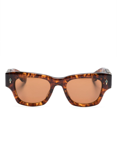 Alanui X Jmm Topanga Square-frame Sunglasses In Brown