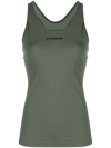 Jil Sander Tank Top In Technical Fabric In Green