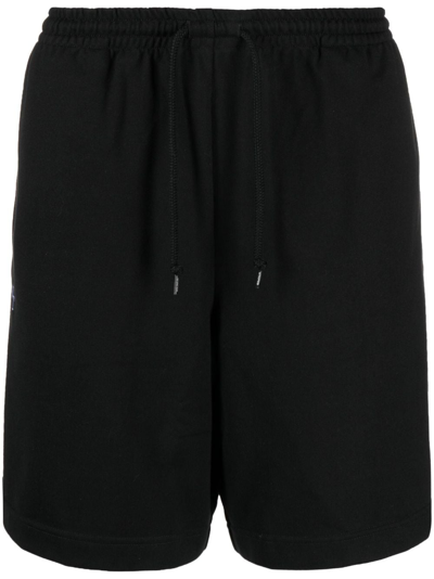 Wtaps Logo-embroidered Cotton Blend Track Shorts In Black