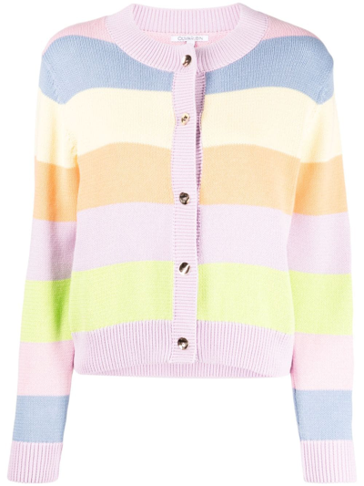 Olivia Rubin Striped Cotton Cardigan In Multicolour