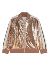 PALM ANGELS SEQUINNED LONG-SLEEVE BOMBER JACKET