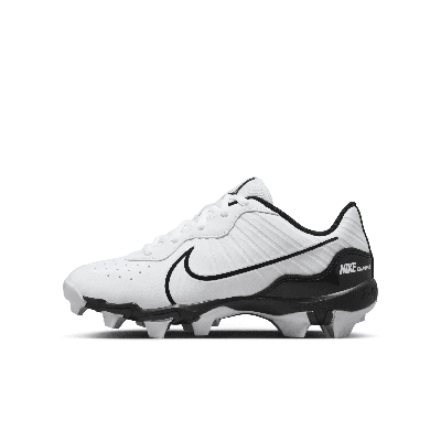 Nike Alpha Huarache 4 Keystone Little/big Kids' Baseball Cleats In White