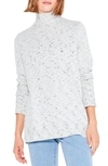 Nic + Zoe Sun Turn Turtleneck Cotton Blend Sweater In Grey Mix