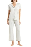 Natori Feathers Lace Trim Jersey Pajamas In Pebble