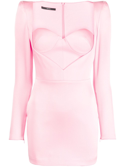 Alex Perry Atlen Satin Mini Dress In Pink