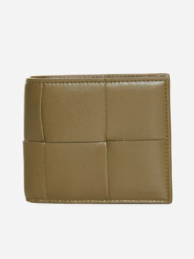 Bottega Veneta Cassette Bi-fold Wallet In Mud