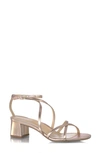 Marion Parke Raina Block Heel Sandal In Powder Metallic