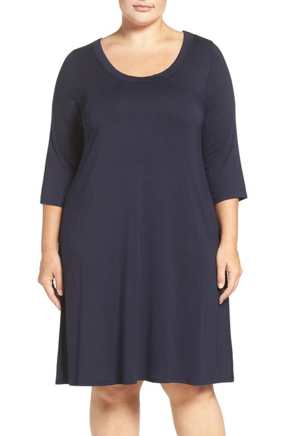 Karen Kane Scoop Neck Jersey Dress In Navy