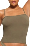 Skims Square Neck Camisole In Army