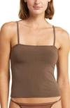 Skims Square Neck Camisole In Cocoa