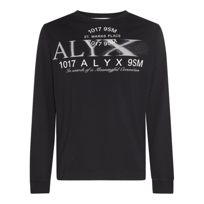 Alyx 1017  9sm Mens Black Graphic-print Relaxed-fit Cotton-jersey Jumper