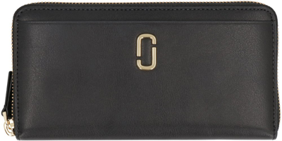 Marc Jacobs Logo Patch The Continental Wallet In Black
