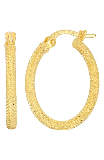 Bony Levy Blg 14k Gold Textured Hoop Earrings In 14k Yellow Gold