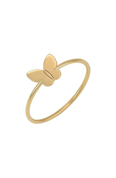 Bony Levy 14k Gold Butterfly Stacking Ring In 14k Yellow Gold