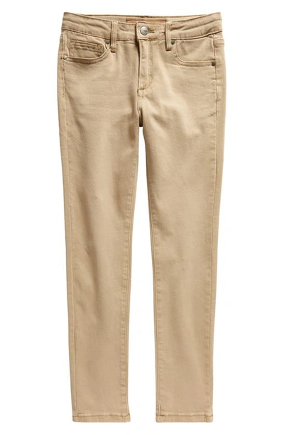 Joe's Kids' The Brixton Slim Straight Leg Five Pocket Pants In Sueded Beige