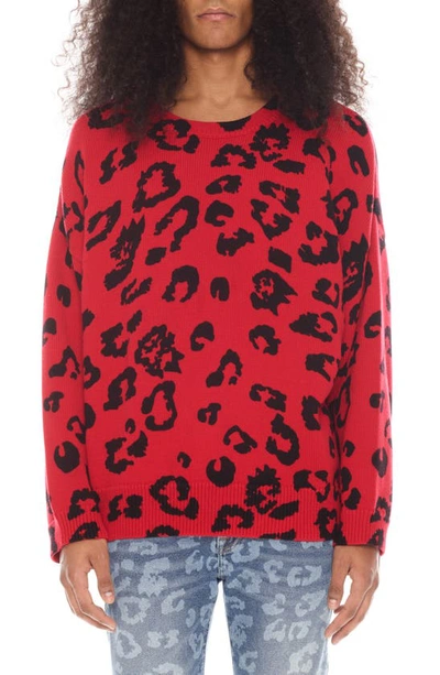 Cult Of Individuality Animal Print Sweater In Cheetah