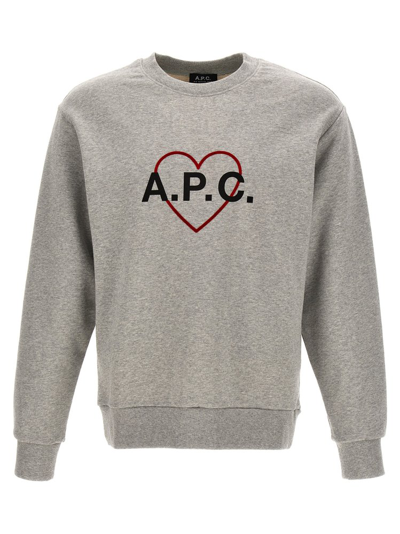 Apc A.p.c. Heart Logo In Grey