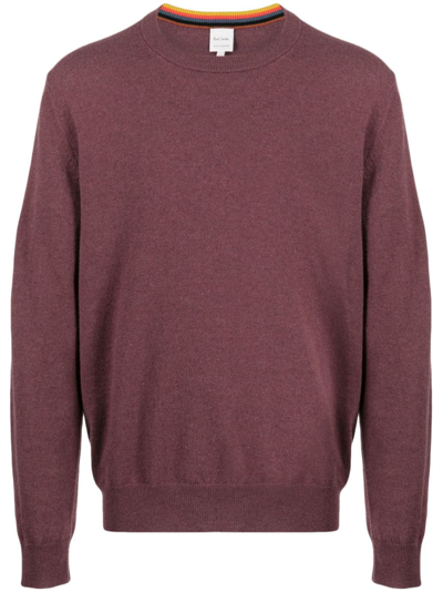 Paul Smith Crew-neck Cashmere Jumper In Red