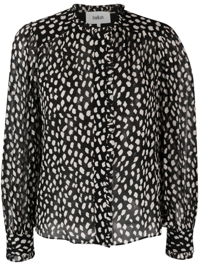 Ba&sh Bingo Graphic-pattern Shirt In Black