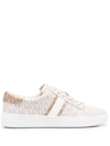 MICHAEL MICHAEL KORS MONOGRAM-PRINT ROUND-TOE SNEAKERS