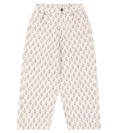 The New Society Kids' Elaine Printed Cotton Pants In Multicoloured
