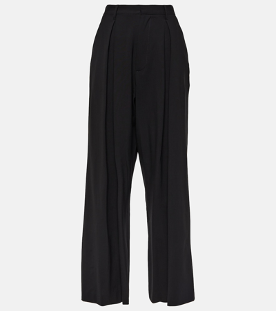 Giuseppe Di Morabito Wool-blend Wide-leg Trousers In Black