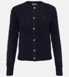 POLO RALPH LAUREN CABLE-KNIT WOOL AND CASHMERE CARDIGAN