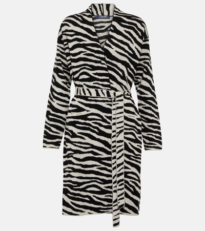 's Max Mara Limbo Zebra-print Wool And Cashmere Cardigan In Multicoloured