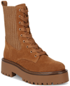 SAM EDELMAN WOMEN'S EVINA LACE-UP KNIT COMBAT BOOTS