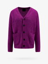 Roberto Collina V-neck Alpaca-wool Blend Cardigan In Purple