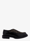Fendi Black Leather Lace-ups In Black