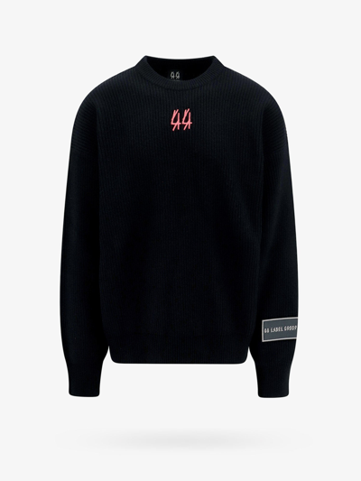 44 Label Group Crewneck Sweater In Black