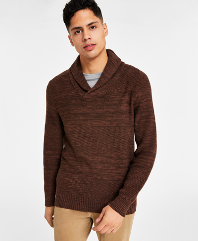 Sun + Stone Men's Shawl-collar Sweater, Created For Macy's In Rich Chocolate