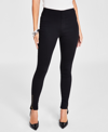 Inc International Concepts Women's Mid Rise Skinny-leg Jeans With Ankle Zip, Created For Macy's In Deep Black