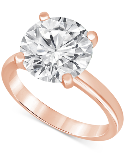 Badgley Mischka Certified Lab Grown Diamond Solitaire Engagement Ring (5 Ct. T.w.) In 14k Gold In Yellow Gold