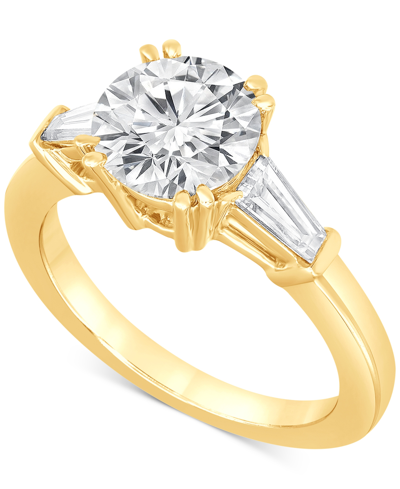 Badgley Mischka Certified Lab Grown Diamond Engagement Ring (2-1/2 Ct. T.w.) In 14k Gold In Yellow Gold