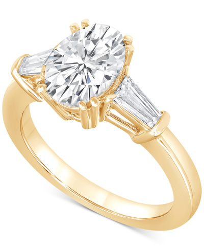 Badgley Mischka Certified Lab Grown Diamond Engagement Ring (2-1/2 Ct. T.w.) In 14k Gold In Yellow Gold