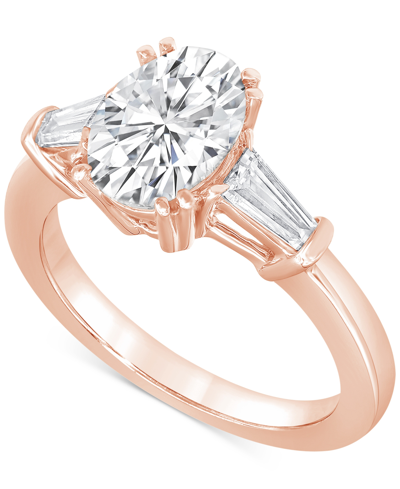 Badgley Mischka Certified Lab Grown Diamond Engagement Ring (2-1/2 Ct. T.w.) In 14k Gold In Rose Gold