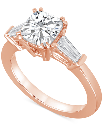 Badgley Mischka Certified Lab Grown Diamond Engagement Ring (2-1/2 Ct. T.w.) In 14k Gold In Rose Gold